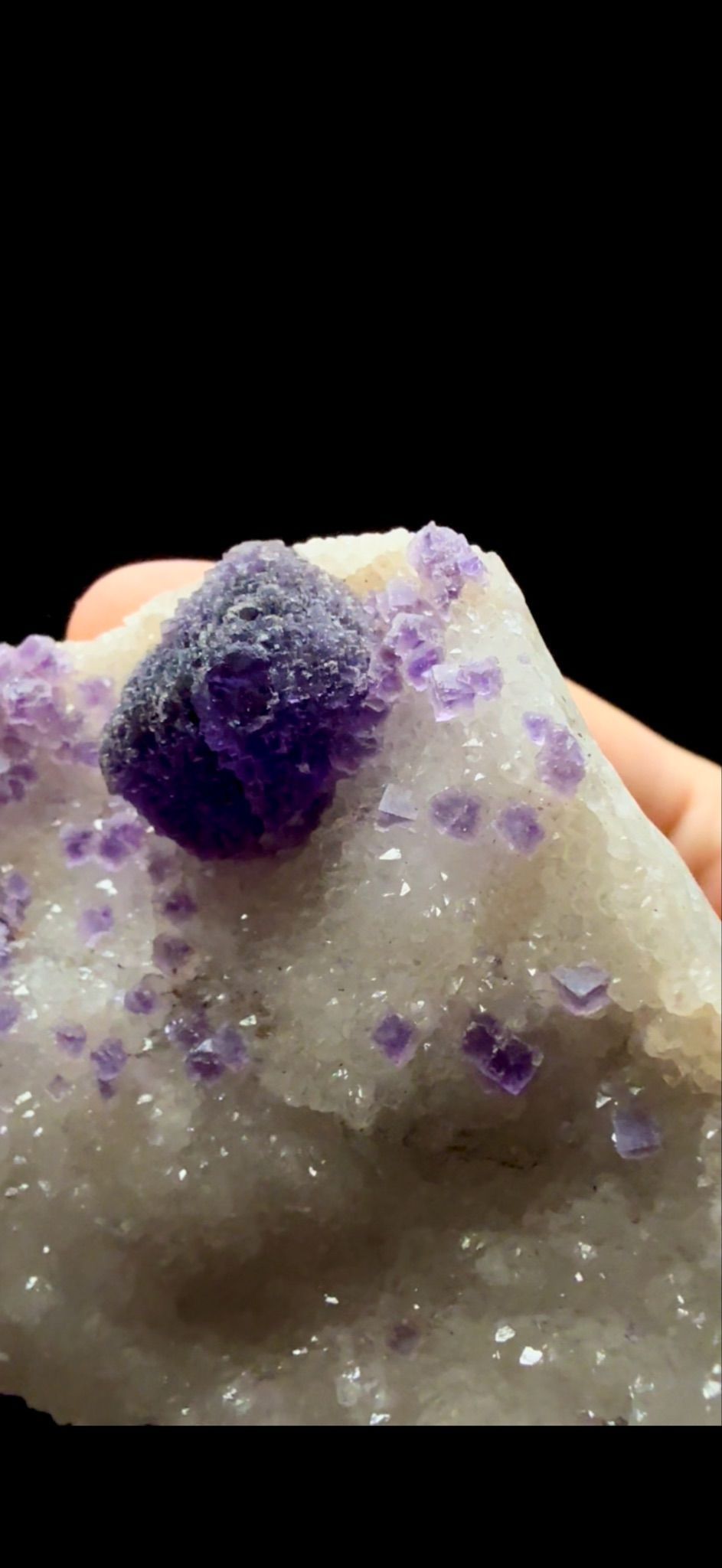 881- Fluorite on Quartz