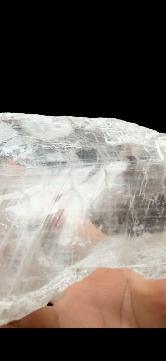 856- Selenite with Hematite
