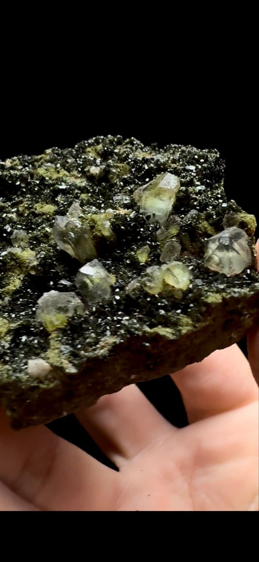 0361- Epidote on Quartz