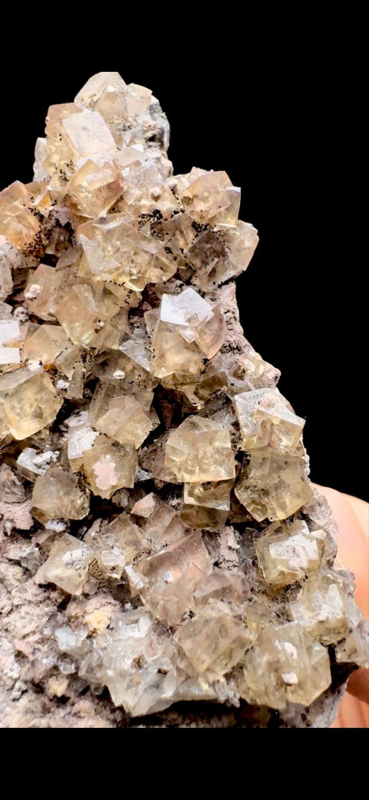 639- Fluorite on Calcite