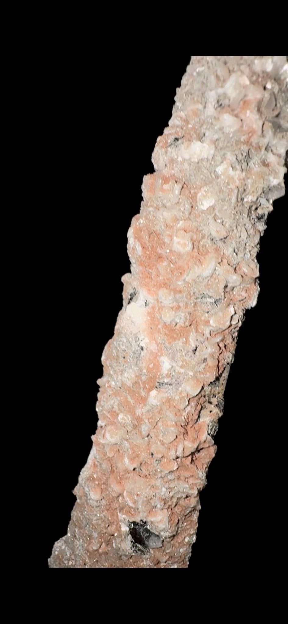0743- Pink Calcite and Specularite on Quartz