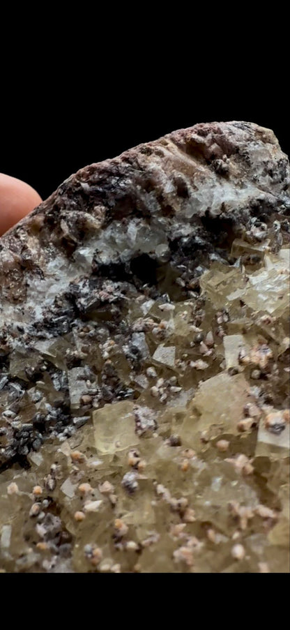 0713- Fluorite on Calcite