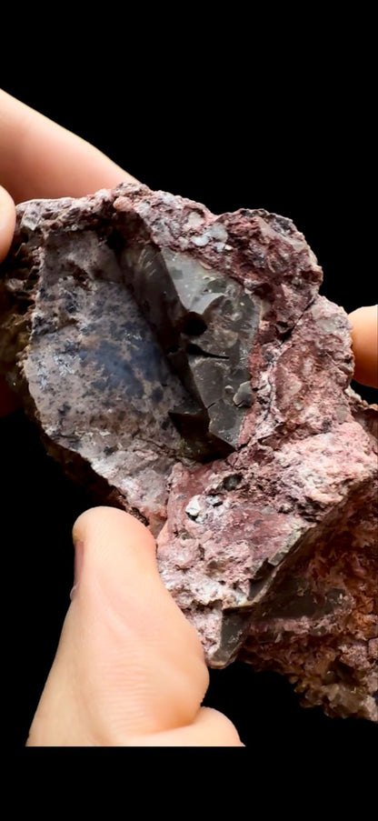 0713- Fluorite on Calcite