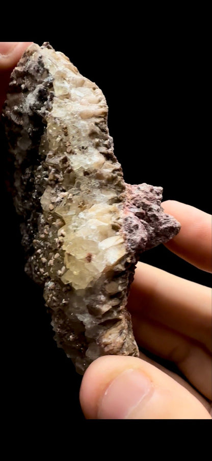 0713- Fluorite on Calcite