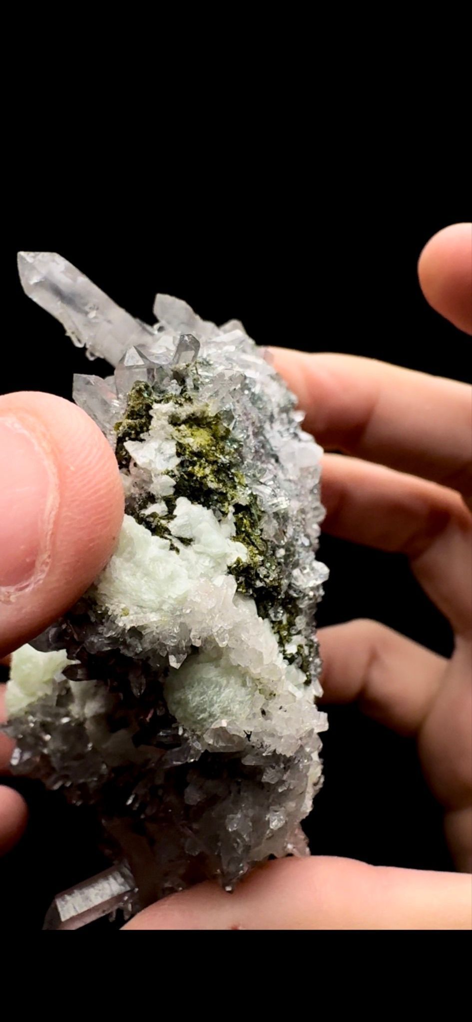 153- Prehnite with Quartz