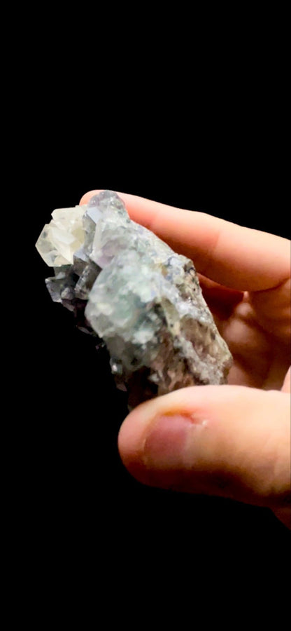 909- Fluorite with Calcite