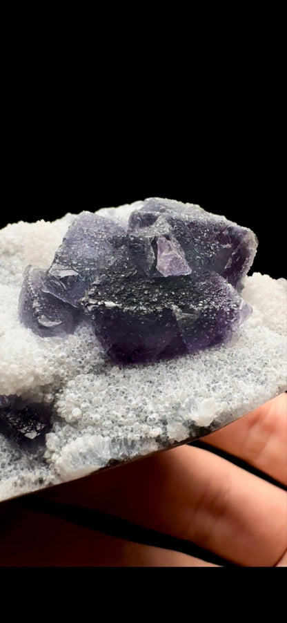 0423- Fluorite on Quartz