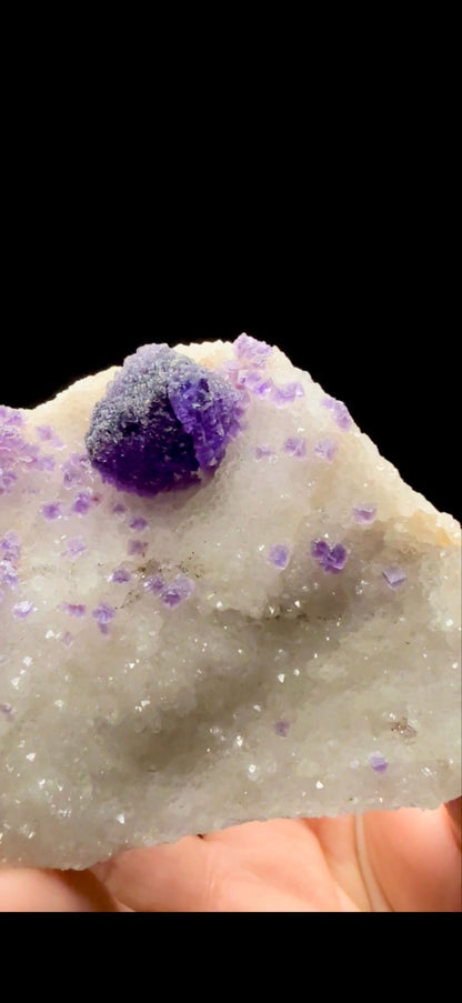 881- Fluorite on Quartz
