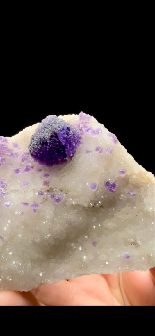 881- Fluorite on Quartz