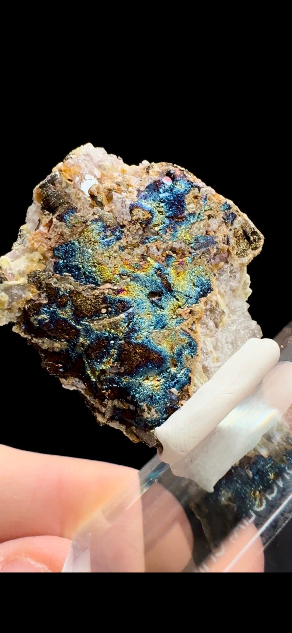 0312- Oil Painting Fluorite with Pyrite