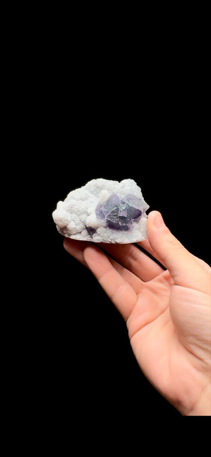 0423- Fluorite on Quartz