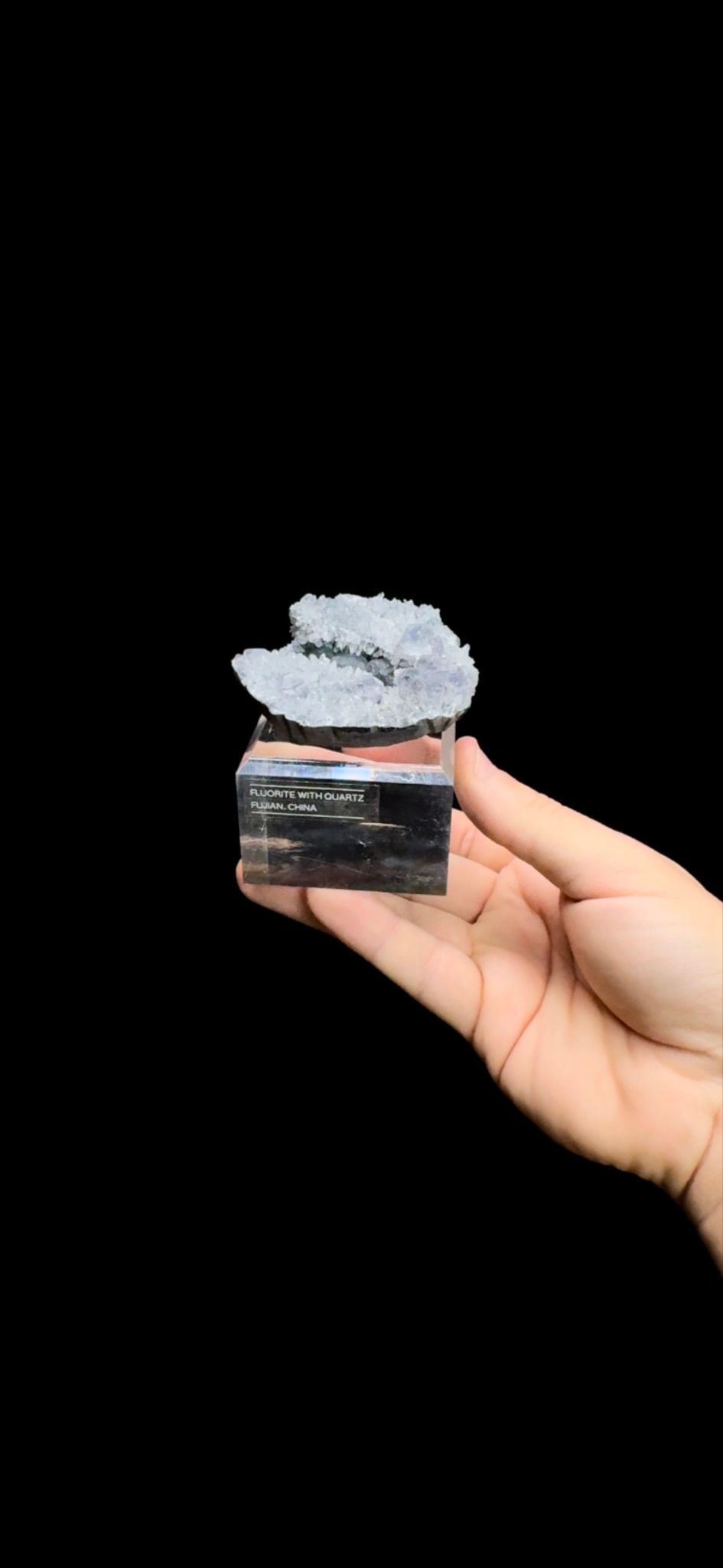 0510- Fluorite on Quartz
