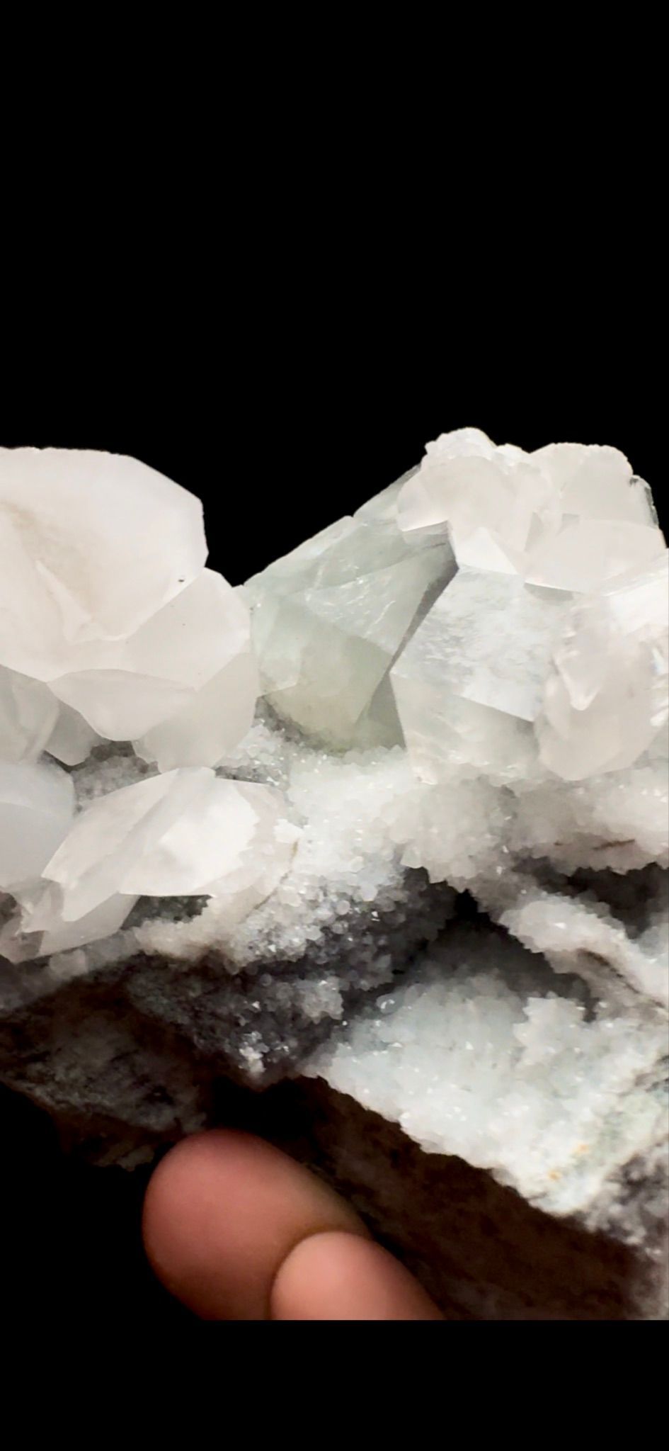 0455- Calcite on Fluorite with Quartz