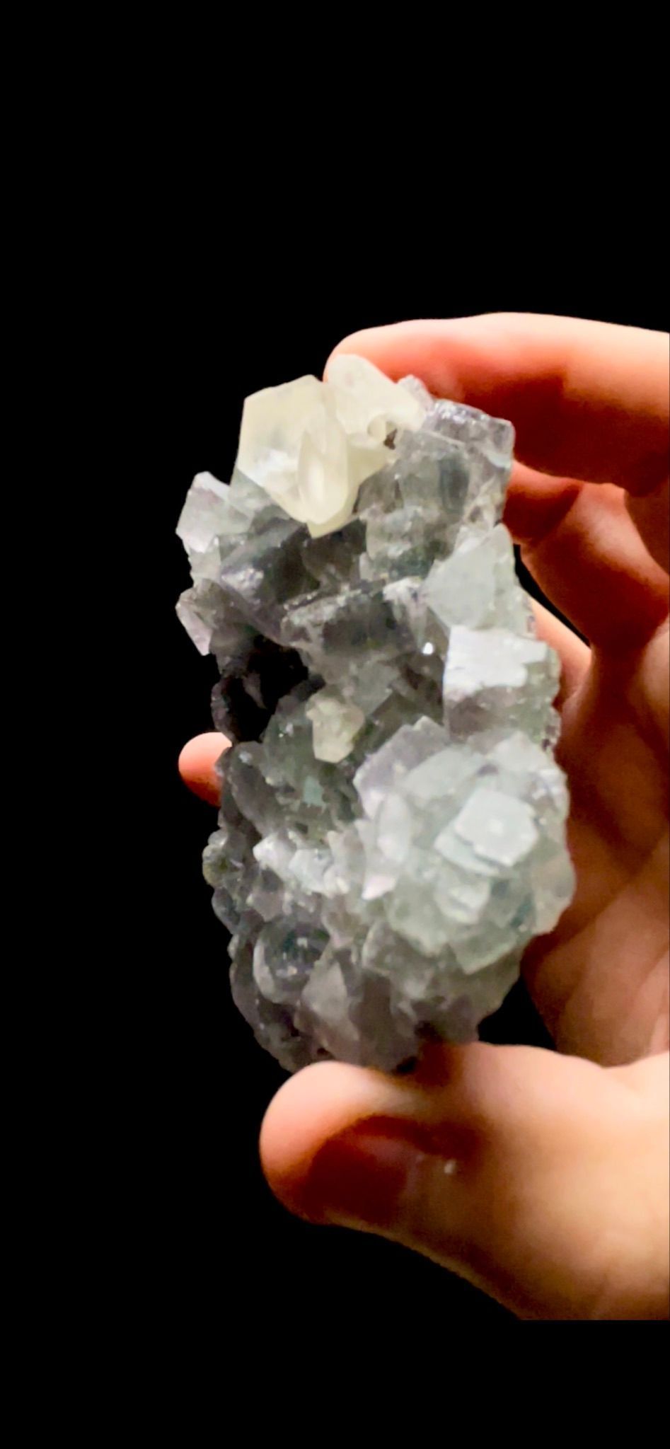 909- Fluorite with Calcite