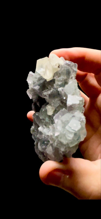 909- Fluorite with Calcite
