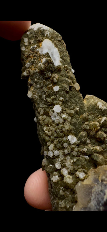 0268- Limmonite on Candle Quartz With Fluorite