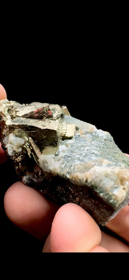 0310- Pyrite on Quartz