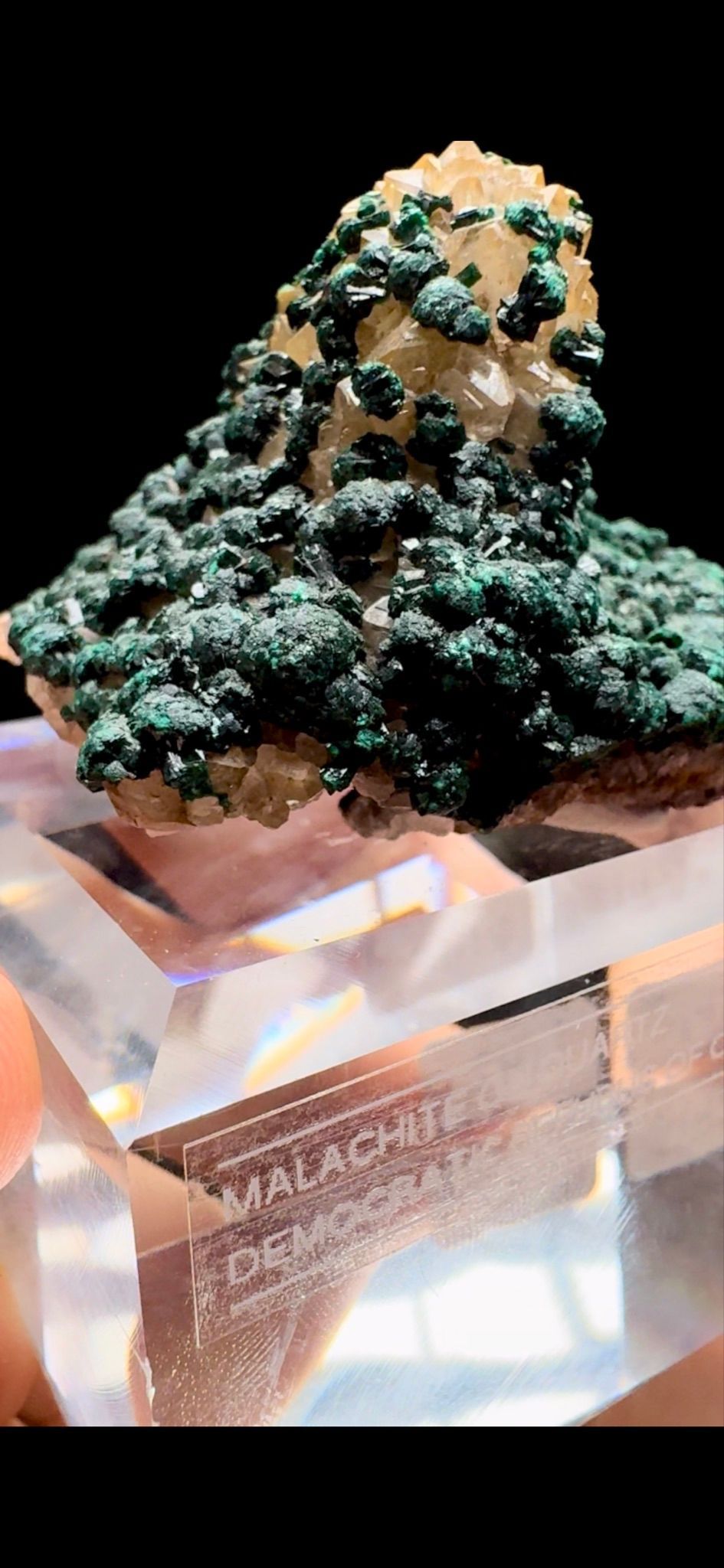 539- Malachite on Quartz