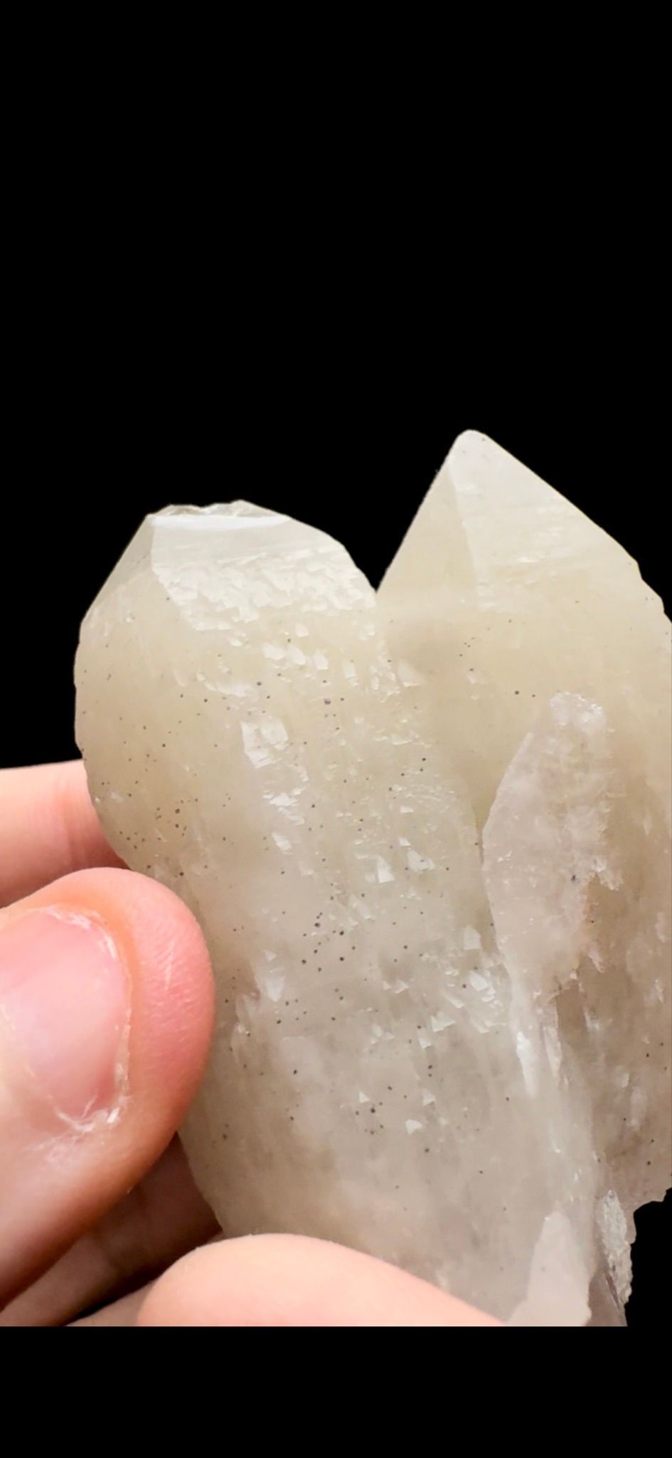 0429- Fluorite on Candle Quartz