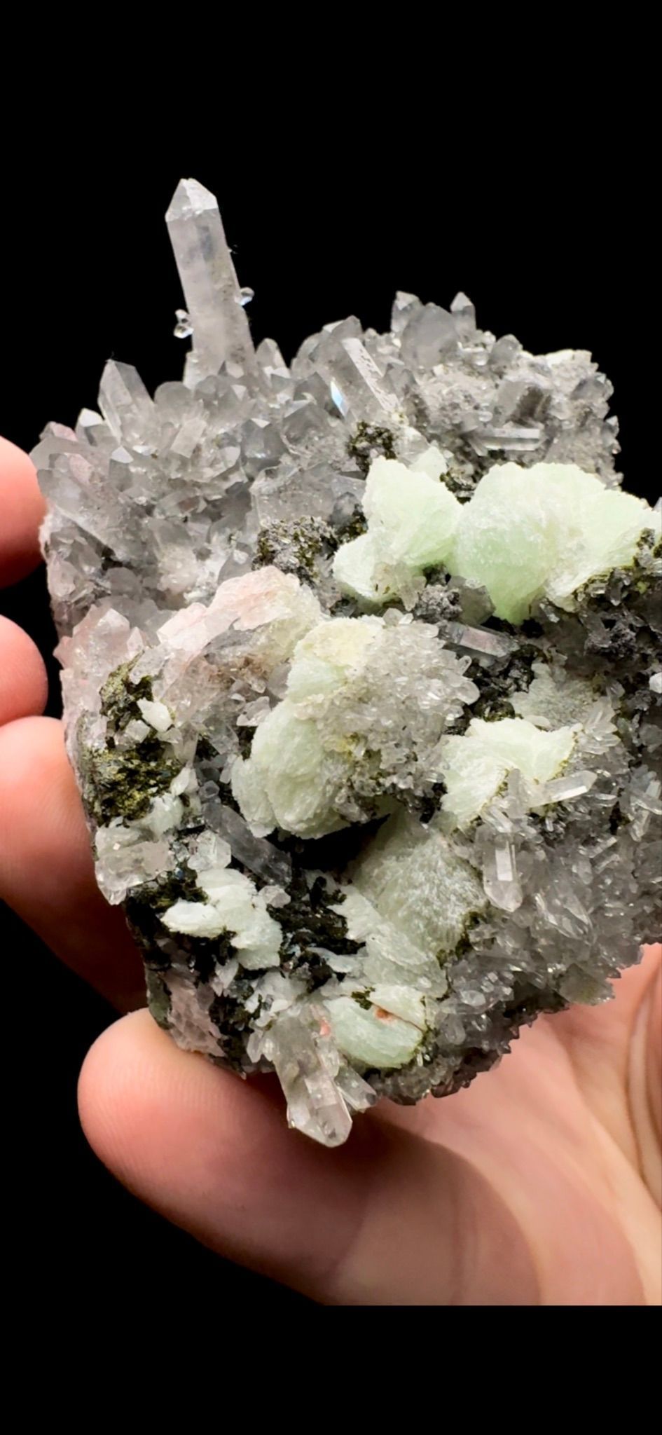 153- Prehnite with Quartz