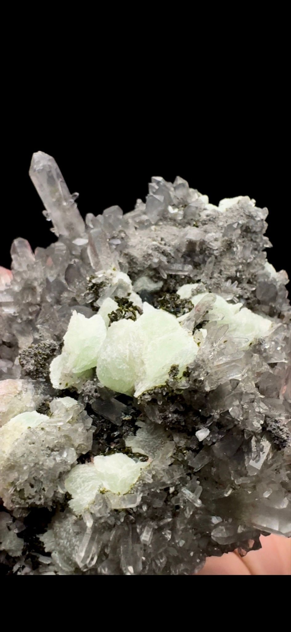 153- Prehnite with Quartz