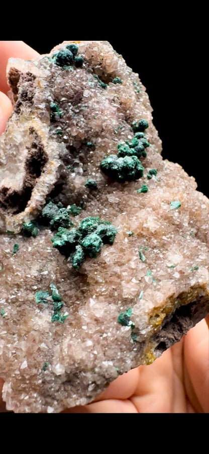 614- Malachite On Quartz