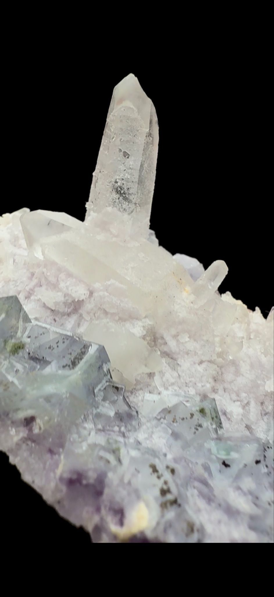 201- Fluorite on Quartz