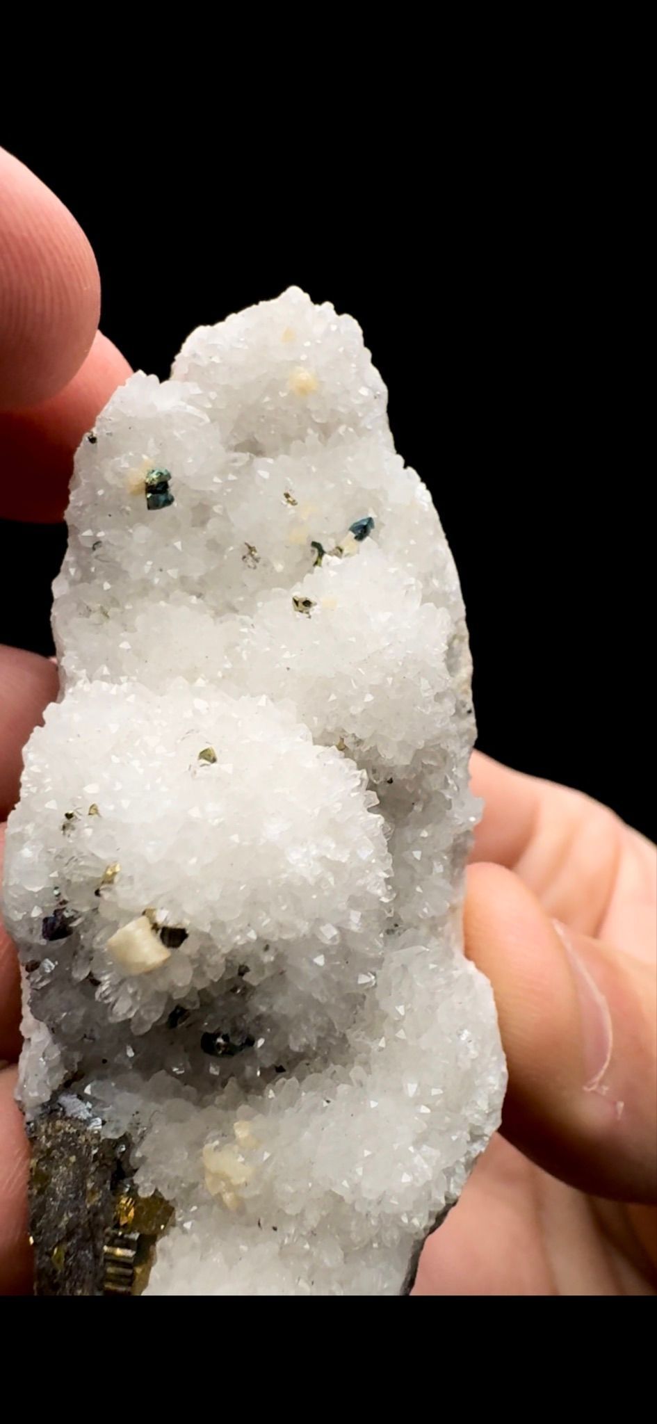 080- Pyrite on Quartz