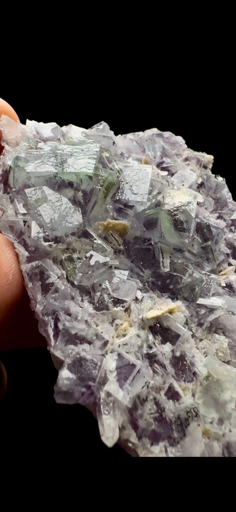 0416- Fluorite on Quartz