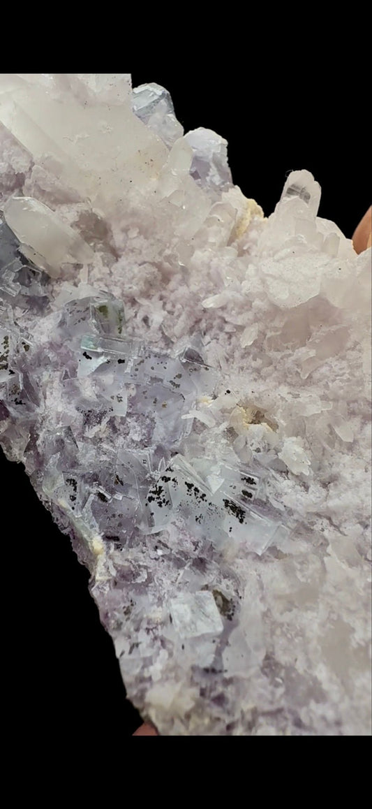 201- Fluorite on Quartz