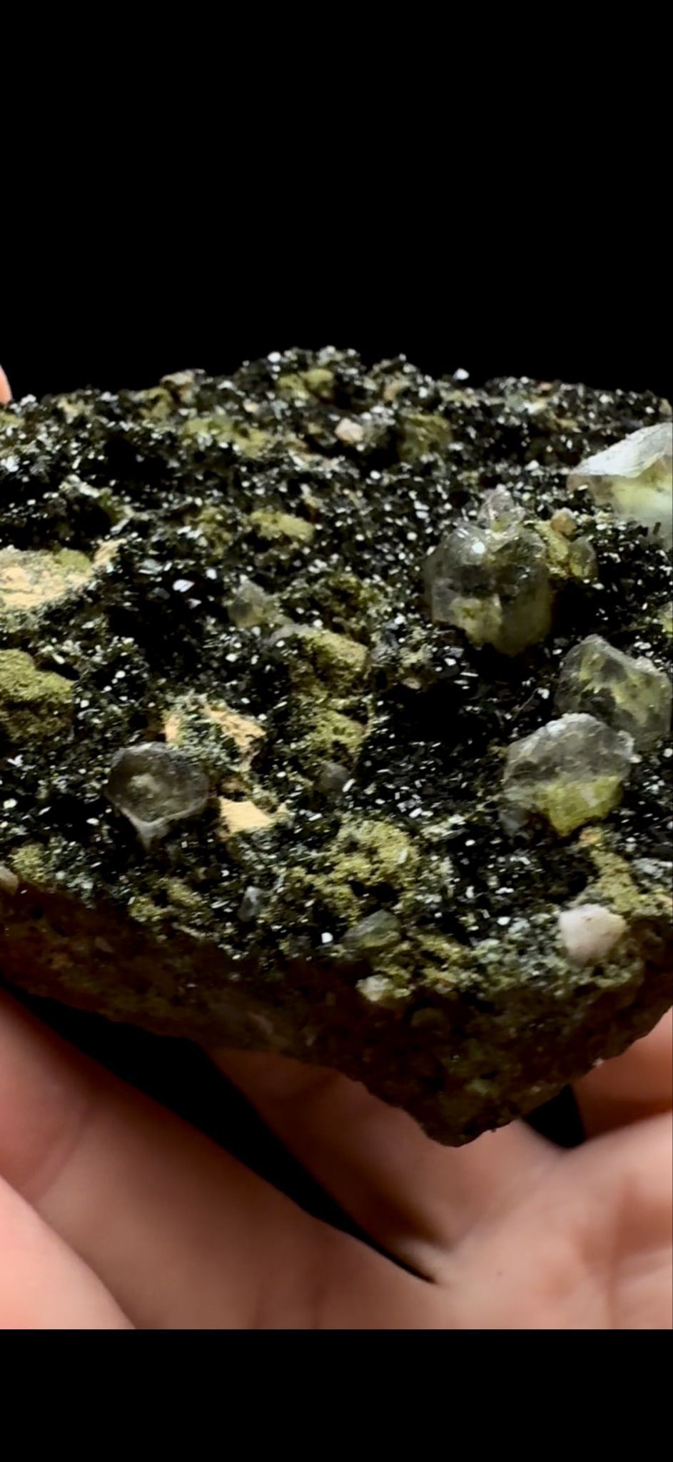 0361- Epidote on Quartz