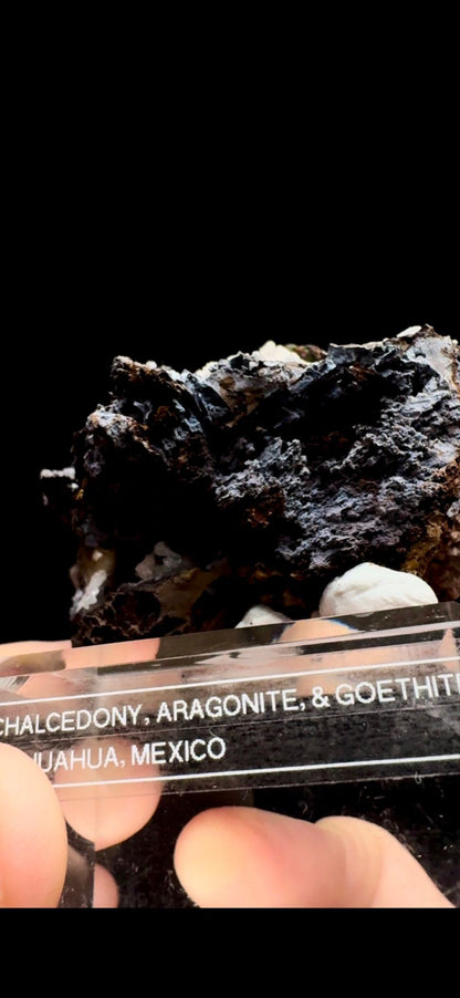 0377- Chalcedony, Aragonite, and Goethite