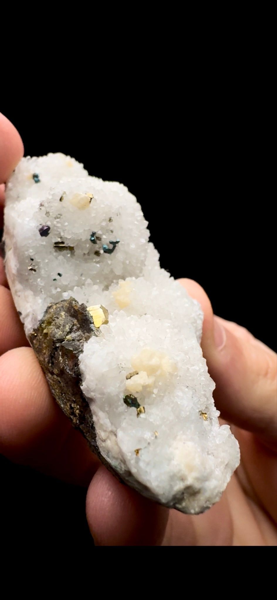 080- Pyrite on Quartz