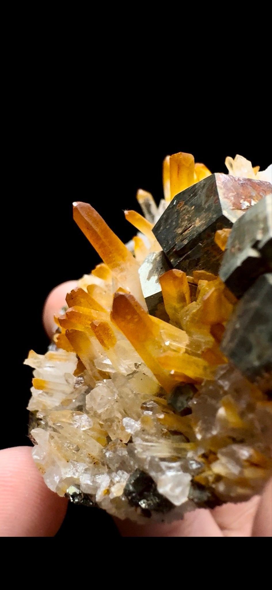 0372- Mango Quartz with Pyrite