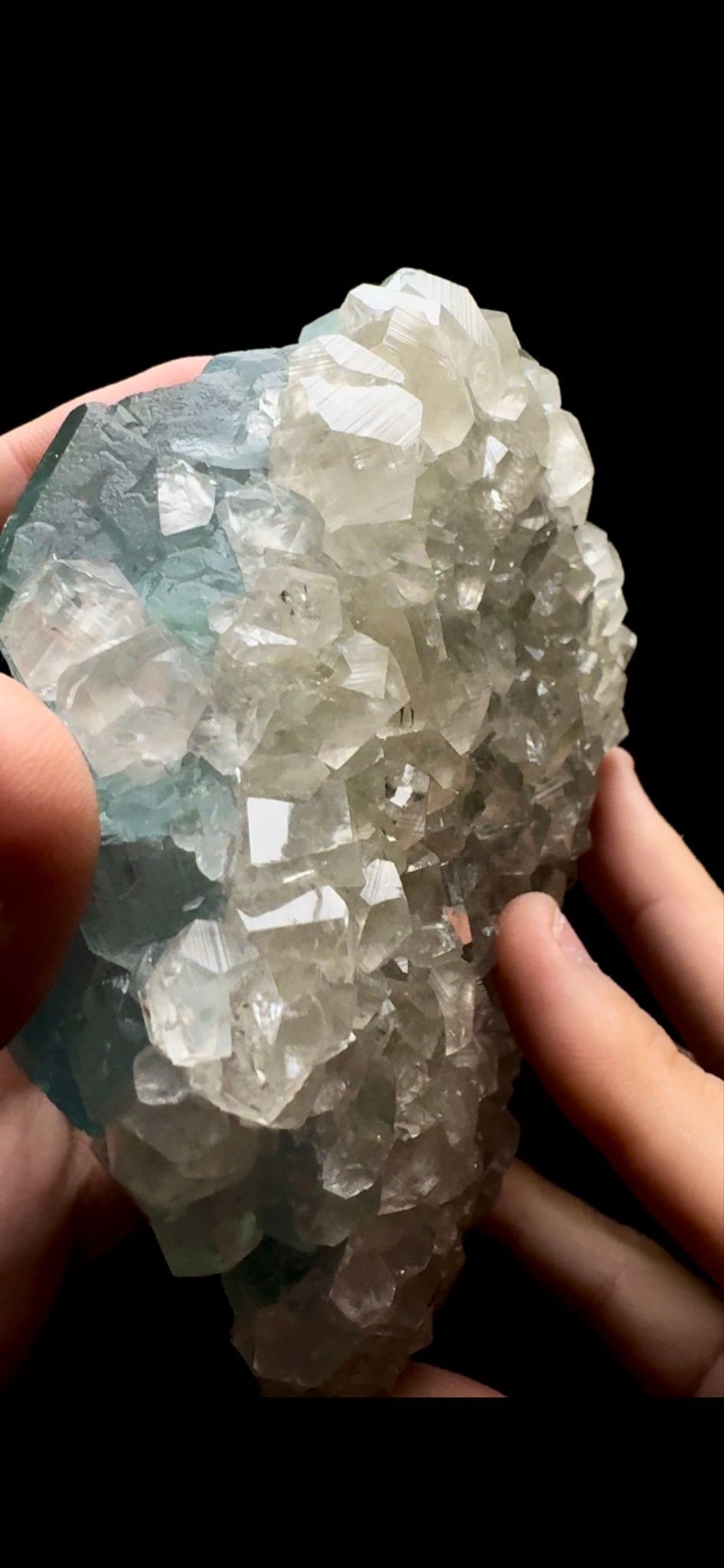 0413- Fluorite on Calcite