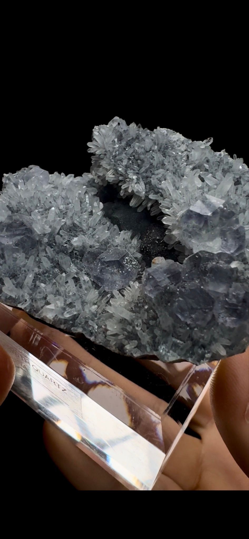 0510- Fluorite on Quartz