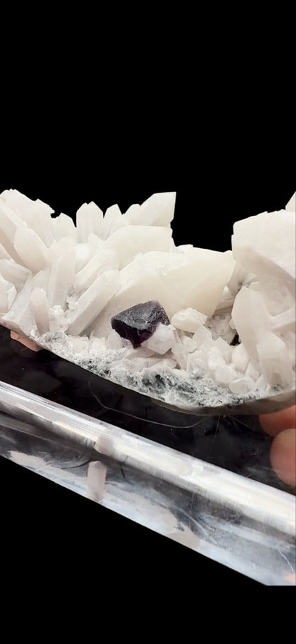 228- Fluorite on Quartz