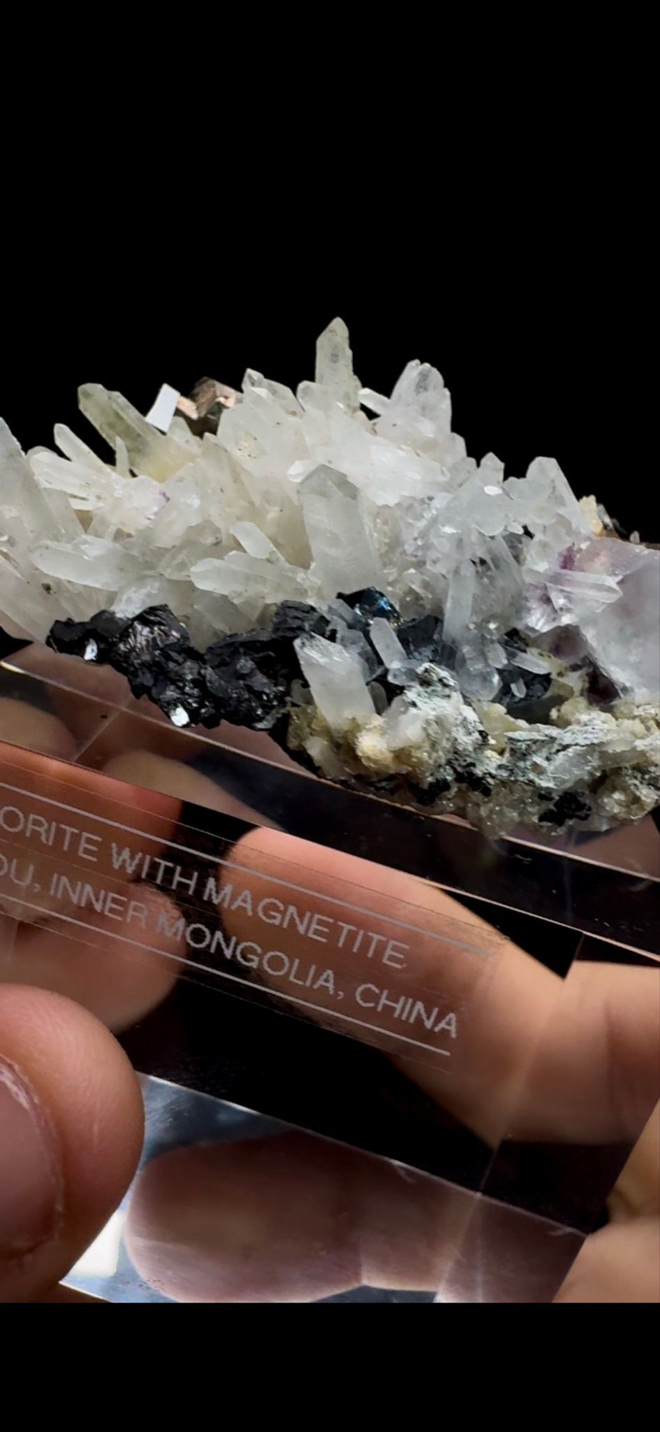 0511- Fluorite with Quartz and Magnetite