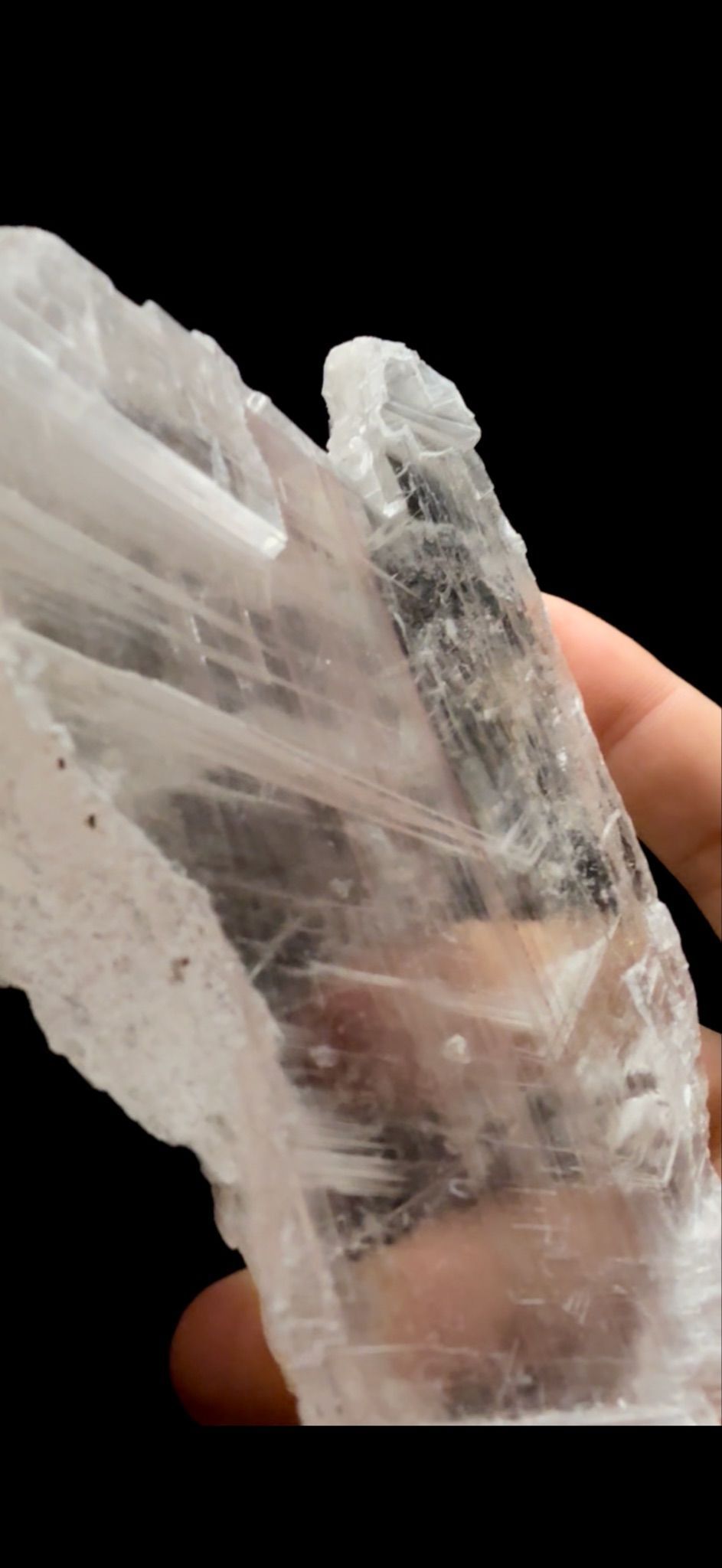 856- Selenite with Hematite