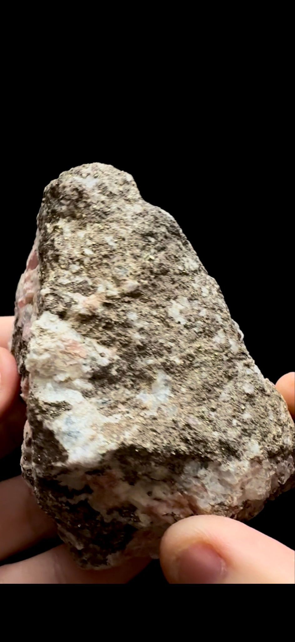 0358- Rhodochrosite on Quartz with Pyrite