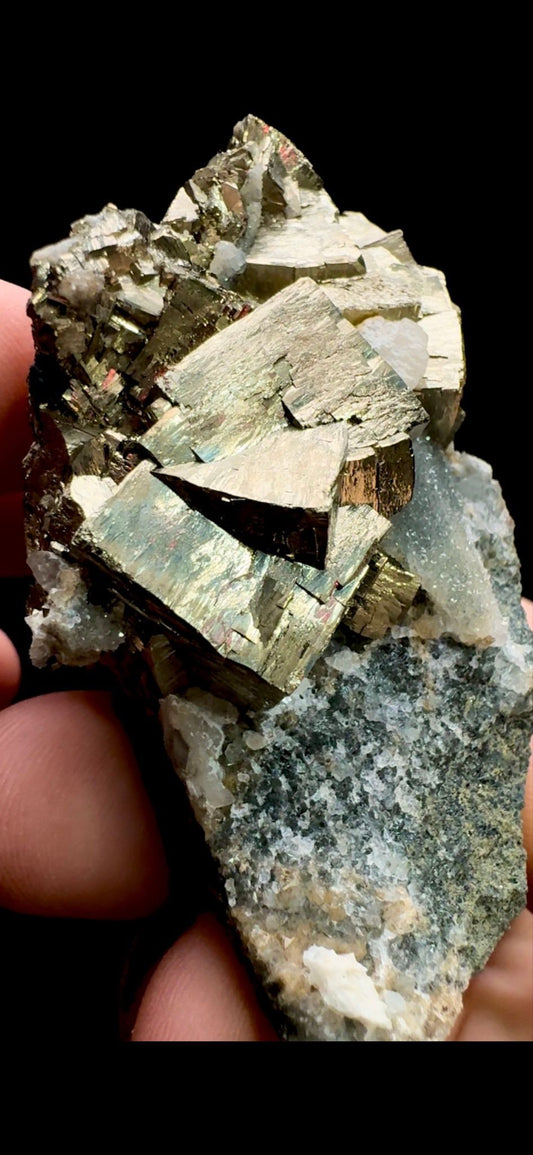 0310- Pyrite on Quartz