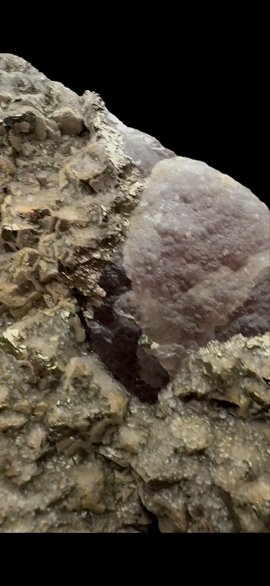 229- Pyrite on Fluorite