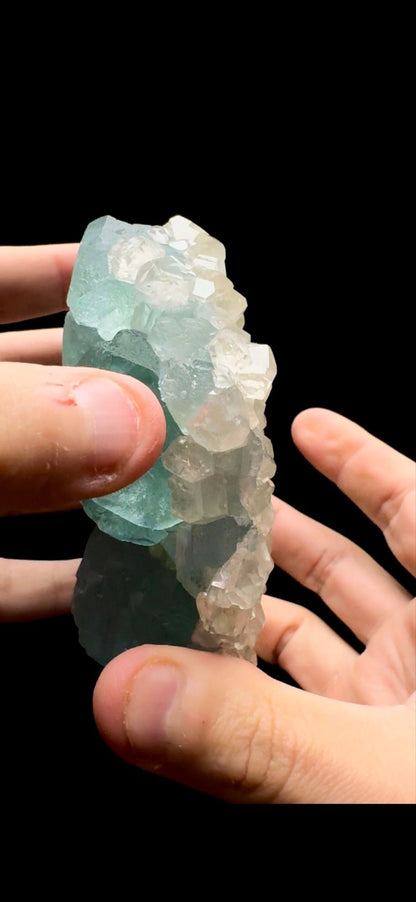 0413- Fluorite on Calcite