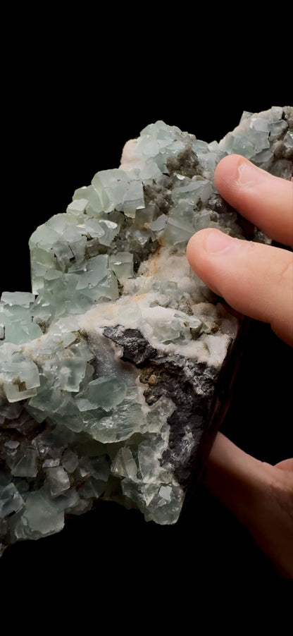 0239- Fluorite on Quartz