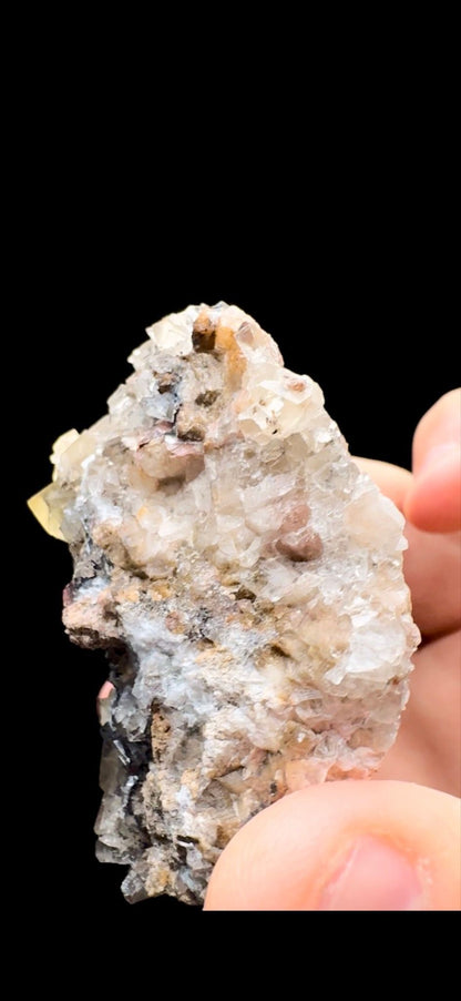 709- Fluorite on Calcite