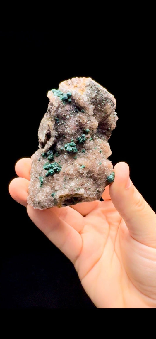 614- Malachite On Quartz
