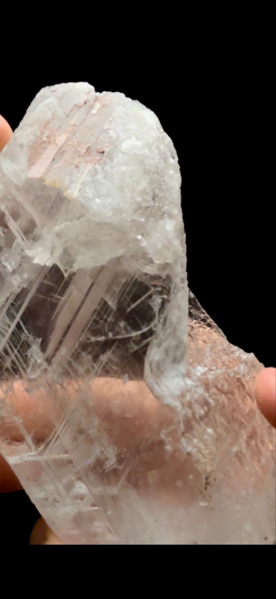 856- Selenite with Hematite