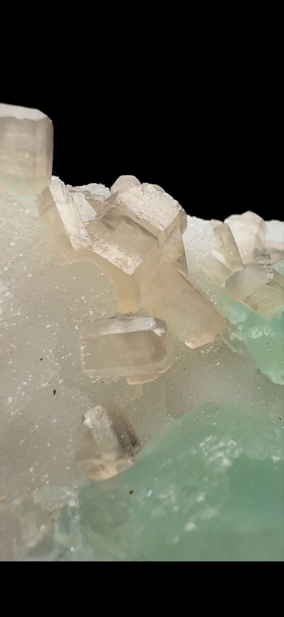 081- Fluorite on Quartz with Calcite