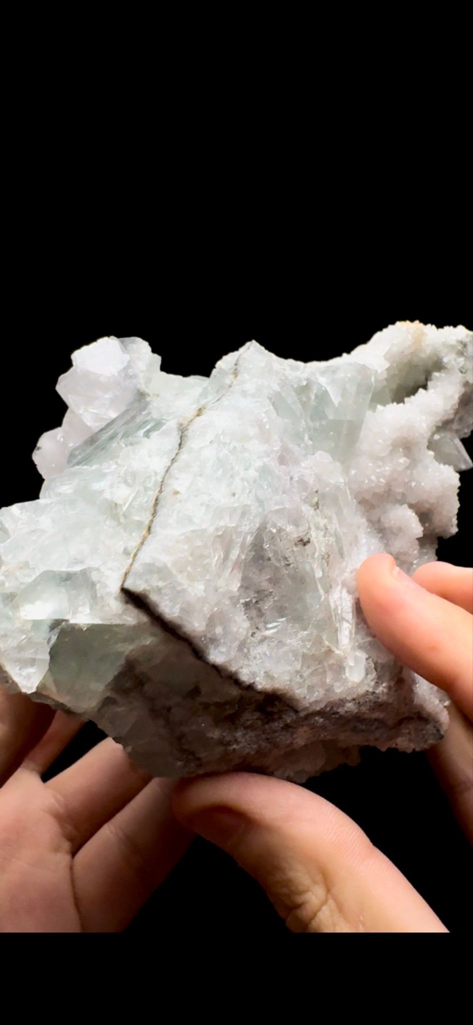 0455- Calcite on Fluorite with Quartz