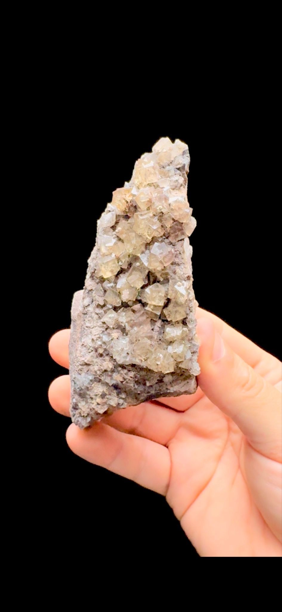 639- Fluorite on Calcite